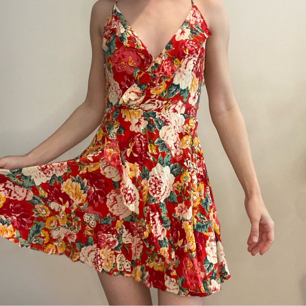 Urban Outfitters Floral Red Dress